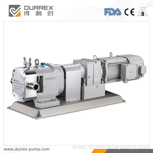 Concentrated juice transfer rotary lobe pumps